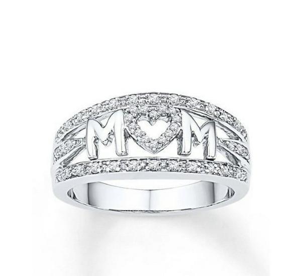 European and American Rhinestone Crystal Mum Ring Size 8