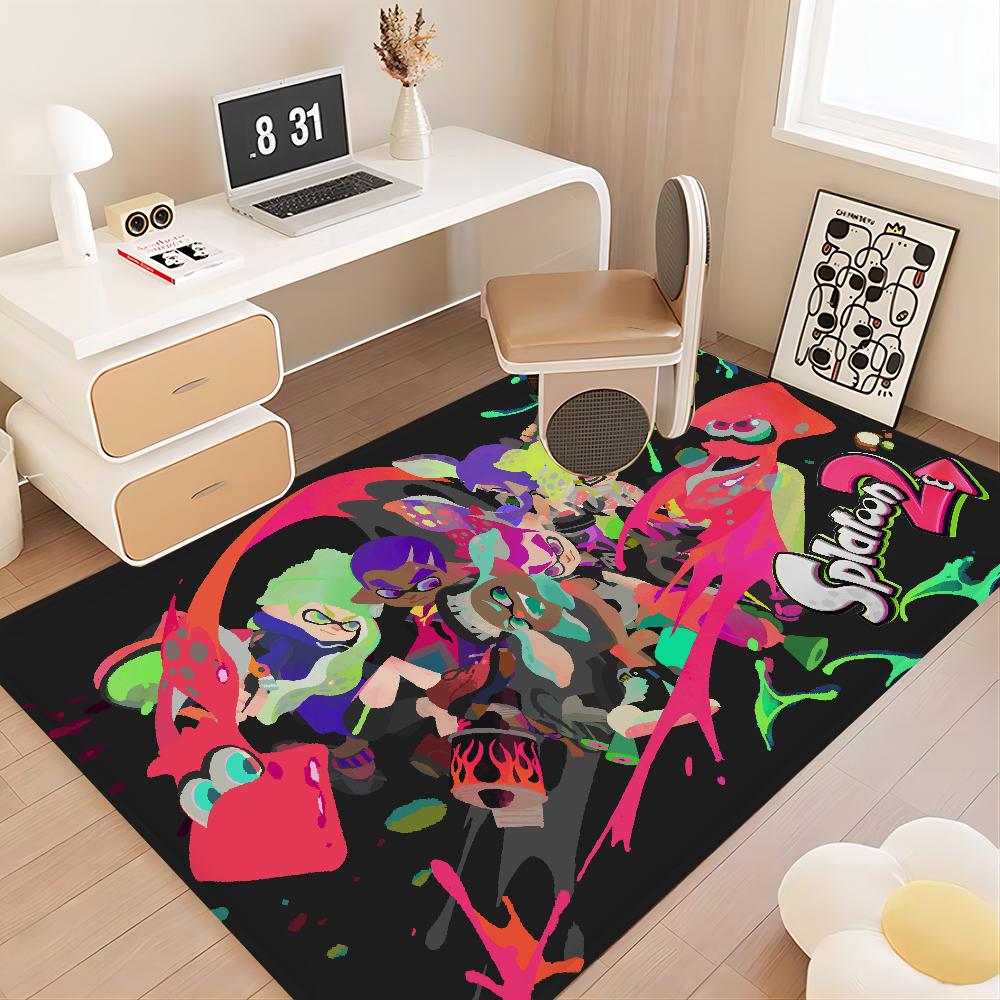 Game Splatoon Floor Mat Floor Mat INS Style Soft Bedroom Floor House Laundry Room Mat Anti-skid Household Carpets