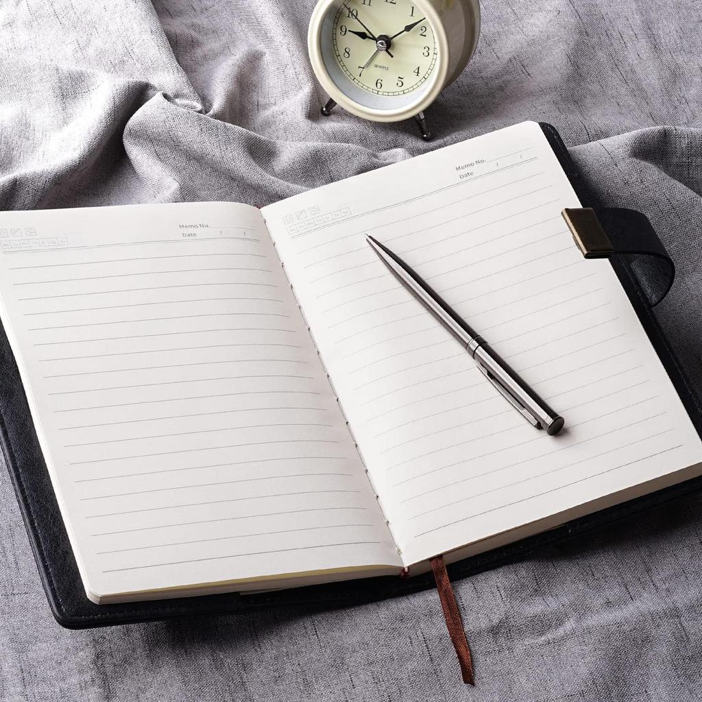 WEMATE A5 Lockable Journal with Pen and Gift Box, PU Leather Diary, 240 Pages, 15cm X 22cm, Black