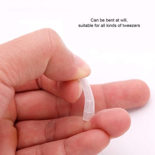 Heayzoki Tweezers Tip Cover, Reusable Tweezers Tip Cover Design, Non-Slip Protective Cover for Eyelash Grafting Tweezers