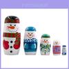Russian Matryoshka Snowman 5-layer Wooden Doll Toy Wholesale From Manufacturer