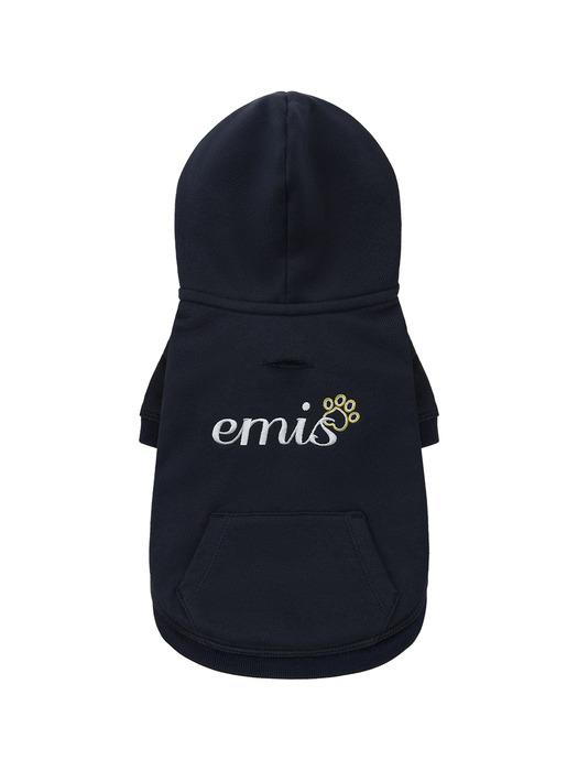EMIS (PET) LETTERING LOGO ZIP UP HOODIE_NAVY