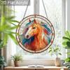 Acryl Bunter Pferd Suncatcher Buntglas-Effekt Fensterhänge-Ornament Reitsport-Liebhaber Geschenke