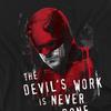 Daredevil Unisex Adult Born Again The DevilÂ´s Work Is Never Done Long-Sleeved T-Shirt