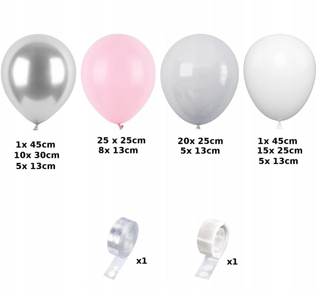 Balloon Garland 97pcs For Party Birthday Christening Latex Balloons