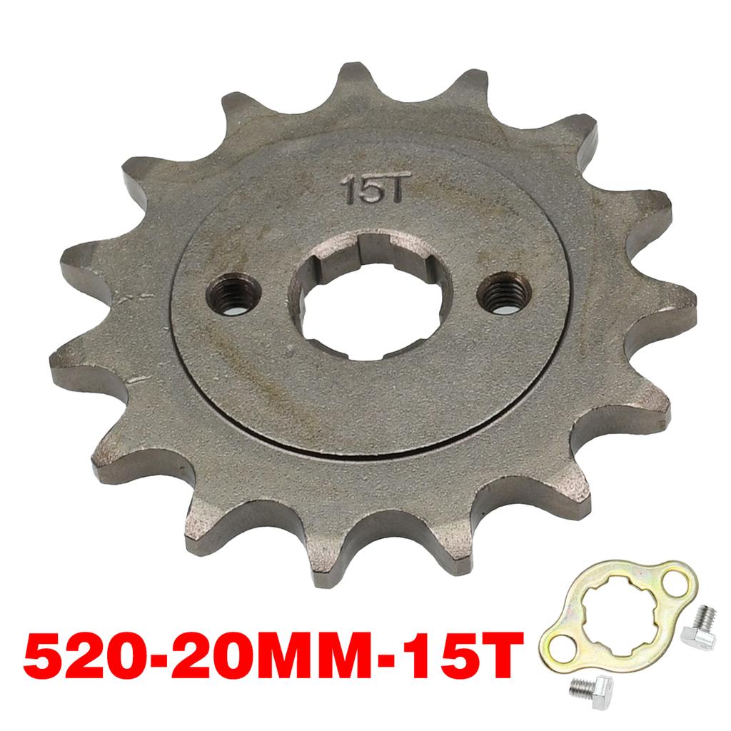 520# Chain 20mm 10T 11T 12 13 14 15 16 17 18 19 20 21 22 23T Teeth For 50cc to 125cc Off-road Bicycle ATV Front Engine Sprocket
