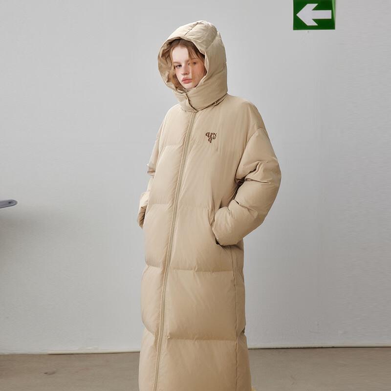 unifree Long Thermal Down Jacket with Removable Hood