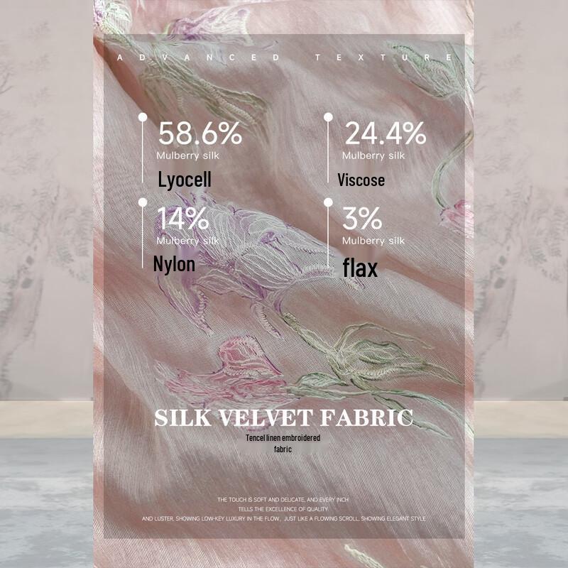 JK&JS Tencel Linen Embroidered New Chinese Style V-Neck Summer Maxi Dress