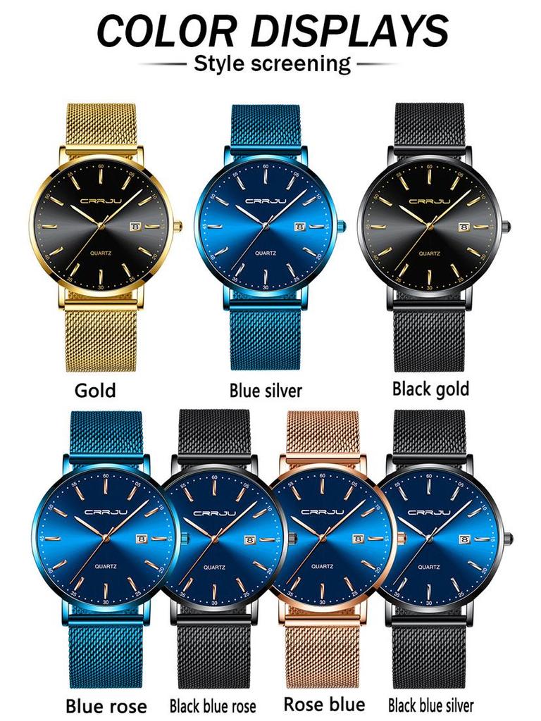CRRJU 2161 Men's Starry Sky Fashion Watch - Simple Business Design