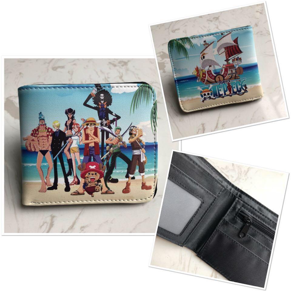 One Piece Luffy & Zoro Unisex PU skórzany krótki portfel i portmonetka
