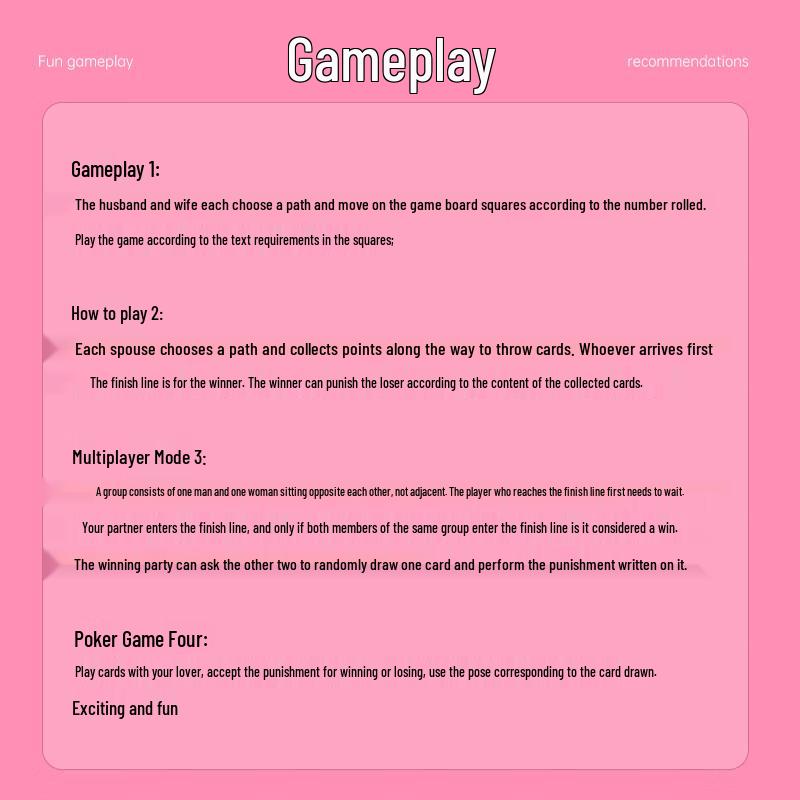 Adult Erotic Board & Card Games Set