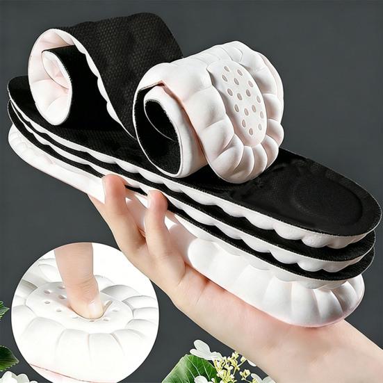 1 Pair 4D Cloud Insoles Shock Absorption Memory Foam Sports Shoes Inserts Soft Breathable Men Women Arch Support Orthopedic Massage Foot Pads