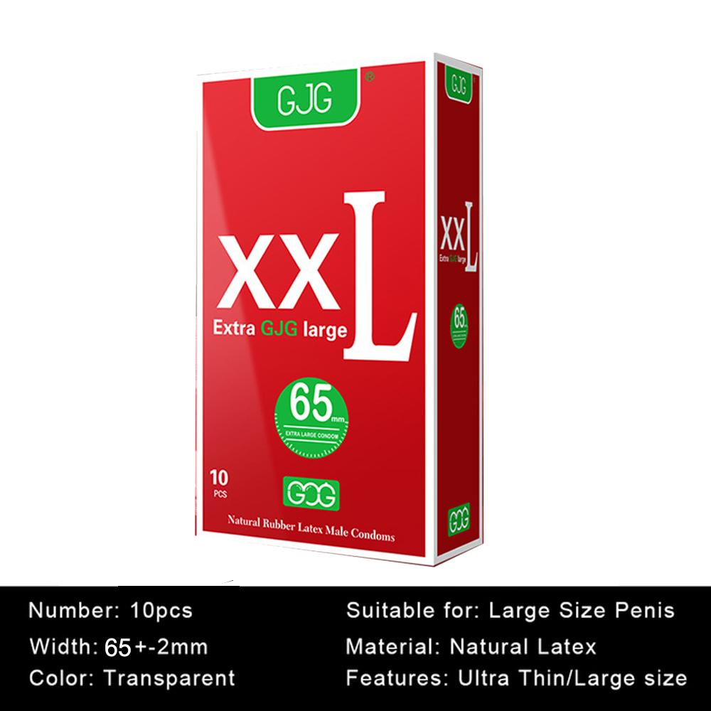 65MM kondom Kondomy velké velikosti Condones Kondomy z přírodního kaučuku XXL Velký velký penis Bezpečné sexuální hračky s rukávem na penis pro dospělé