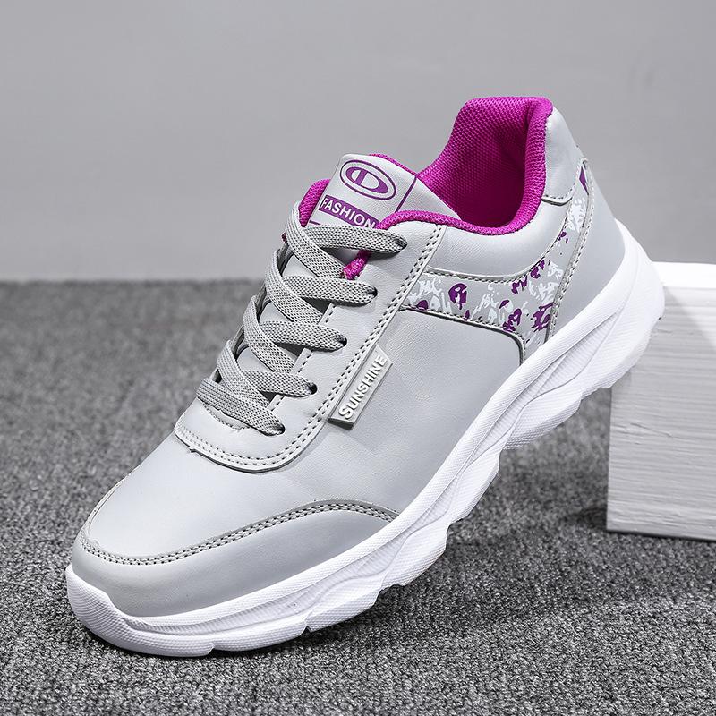Women's Lightweight Waterproof Leather Running Shoes