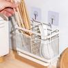 Creative Kitchen Countertop Organizer Mesh Cutlery Holder with Drainage Tray Multipurpose Utensil Storage Rack for Forks Knives Chopsticks