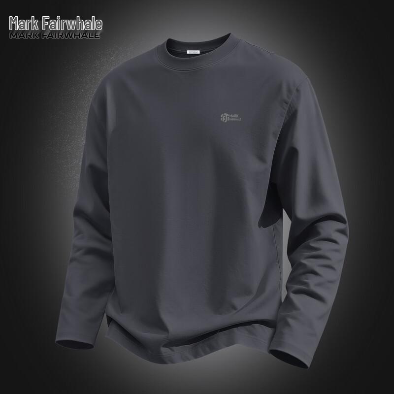 Mark Fairwhale Men's Round Neck Long Sleeve Cotton T-Shirt