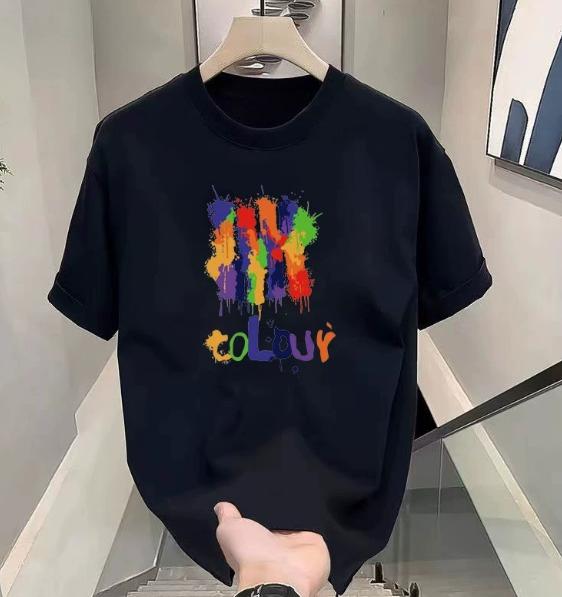 Sommer Neues Muster Gedrucktes T-Shirt Geeignet für Unisex Und Unisex Hergestellt Aus Reiner Baumwolle Modisches Und Vielseitiges T-Shirt
