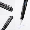 Lamy Safari Glänzend Schwarz Füller Schwarz Ergonomischer Griff und Polierter Stahl Größe F Ideal zum Schreiben und für Kalligraphie Enthält LAMY T10 Blaue Tintenpatrone