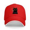 Black Cat Embroidered Baseball Cap Classic Style Adjustable Hat for Men and Women Fashionable Design with Cute Animal Print