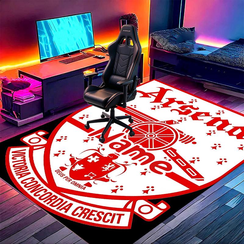 Tappeto Personalizzato con Nome Squadra di Calcio F.C, Tappeto Versatile per Arredamento Casa, per Sala Giochi, Appartamento, Balcone, Ingresso, Corridoio Regalo