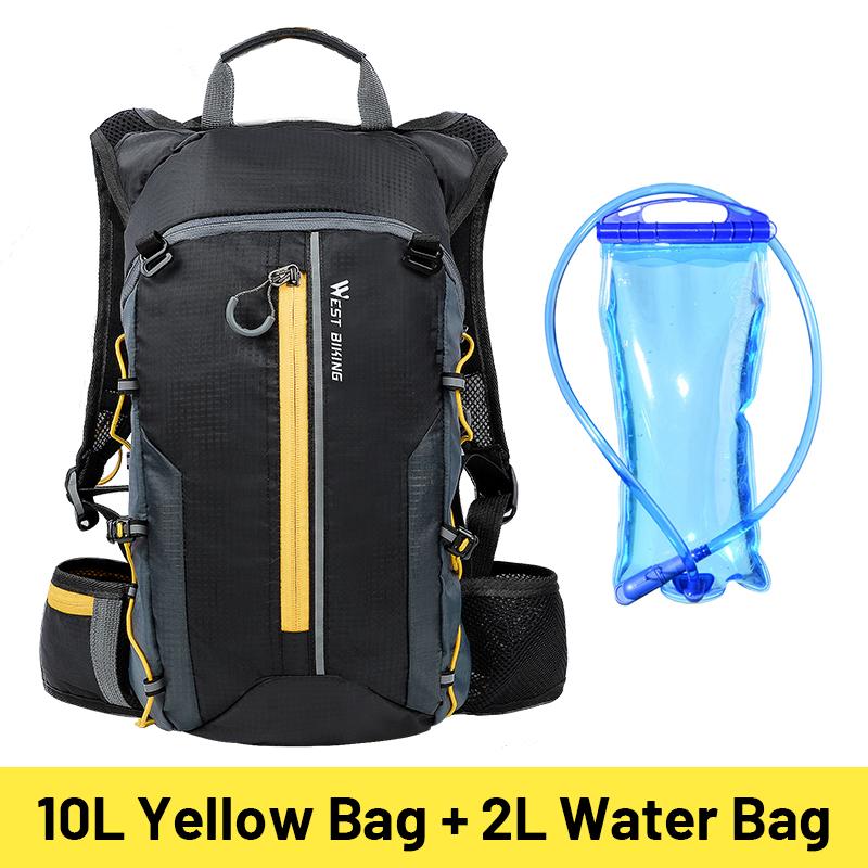 WEST BIKING 10L Nefes Alabilir Bisiklet Sırt Çantası Su Geçirmez Ultra Hafif Katlanabilir Bisiklet Çantası Outdoor Tırmanış Seyahat Yürüyüş Bisiklet Çantası