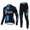 Mens Cycling Jersey Set Long Sleeve Quick Dry Breathable Mountain Road Bike Apparel