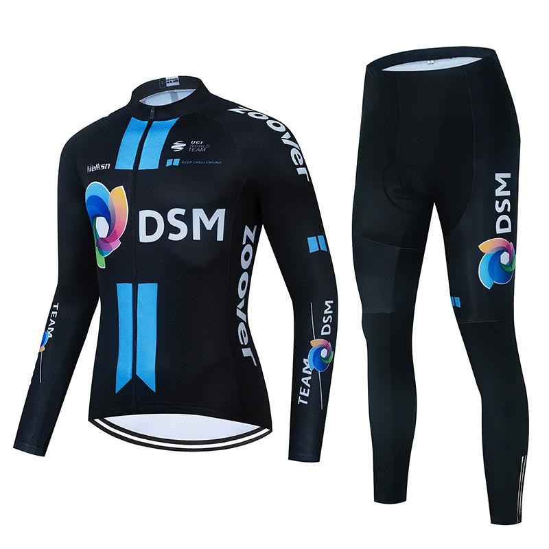 Mens Cycling Jersey Set Long Sleeve Quick Dry Breathable Mountain Road Bike Apparel