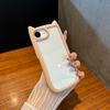 Розкішний милий прозорий чохол для телефону з вушками кота для iPhone 11 12 13 14 15 16 Pro Max Plus Прозорий ударостійкий акриловий бампер Задня кришка