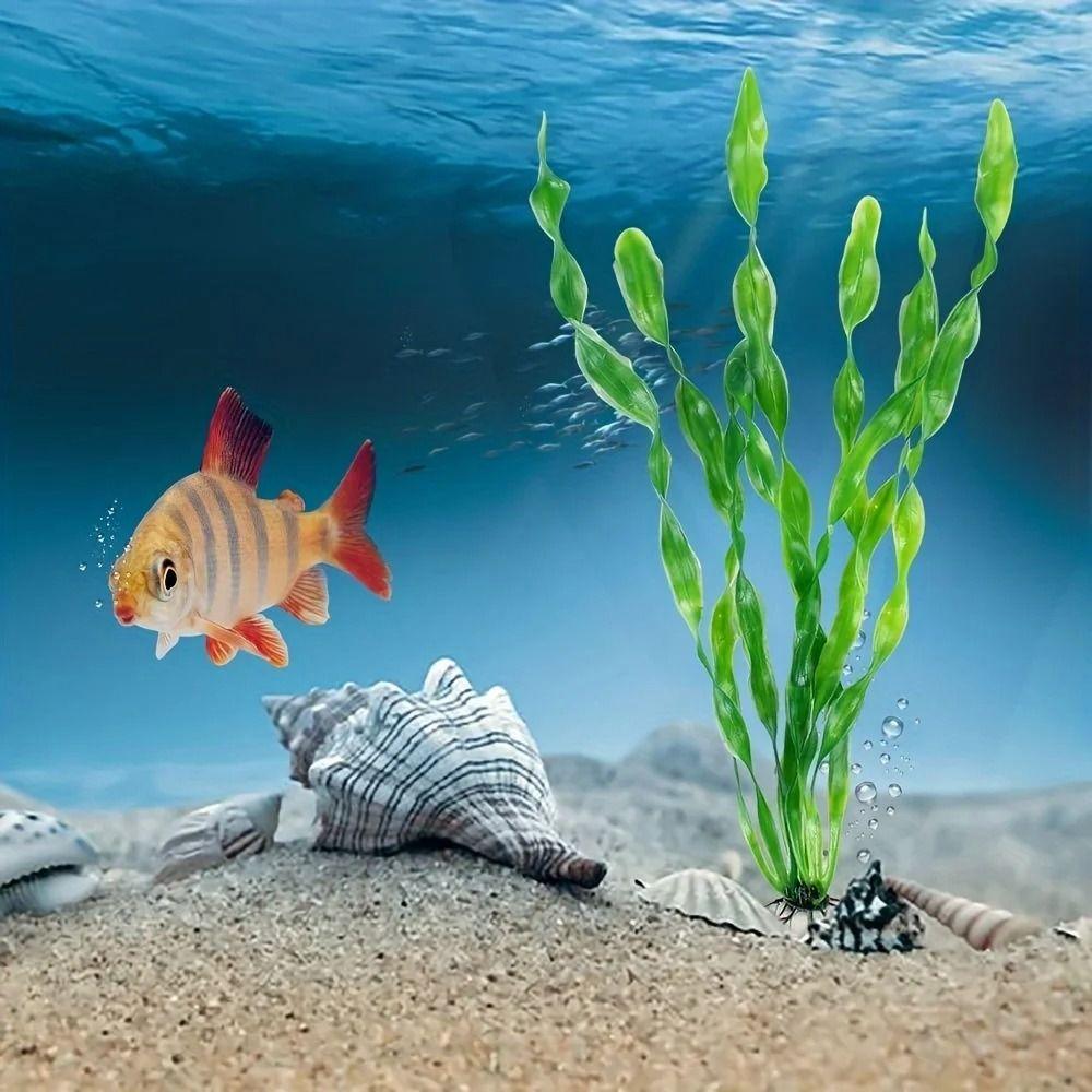 10pcs Plastic Aquarium Plants Creative Underwater Plants Artificial Seaweed Water Grass  Tabletop