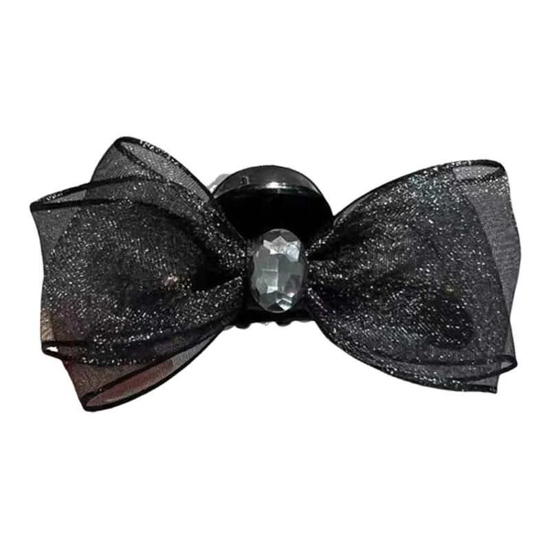 

Bowknot Hairpins Bows Hair Claw Clip Stylish Bowknot Barrettes Bows Hair Clips Hair Accessories for Everyday Use чорний