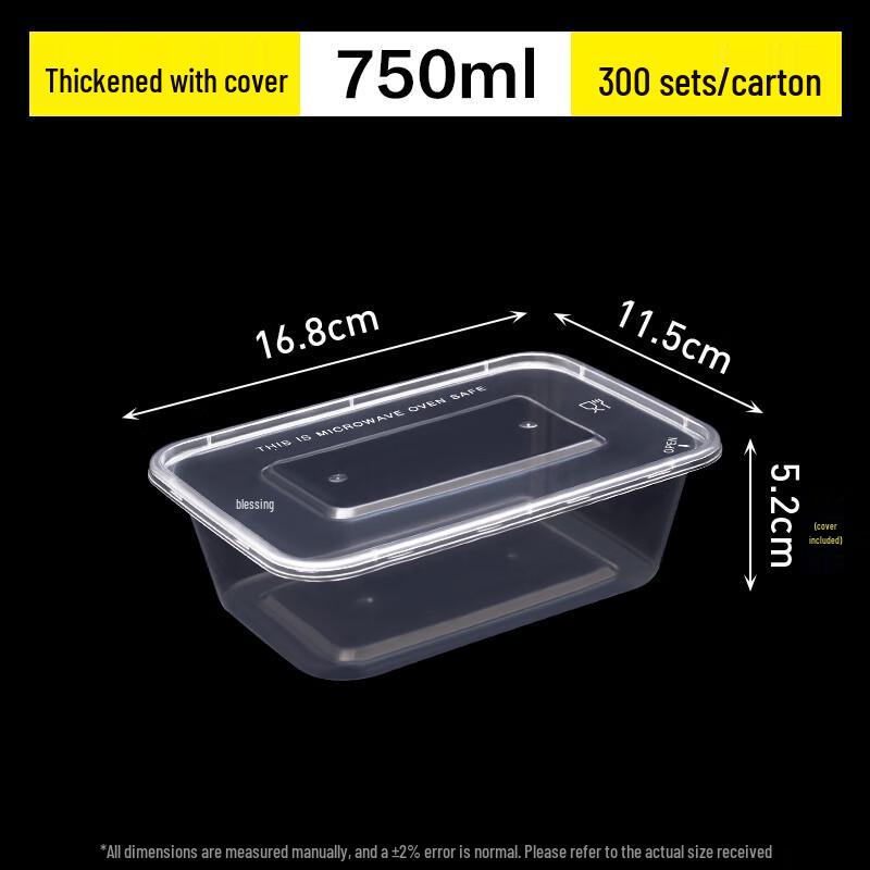 Disposable Clear Plastic Takeout Food Containers