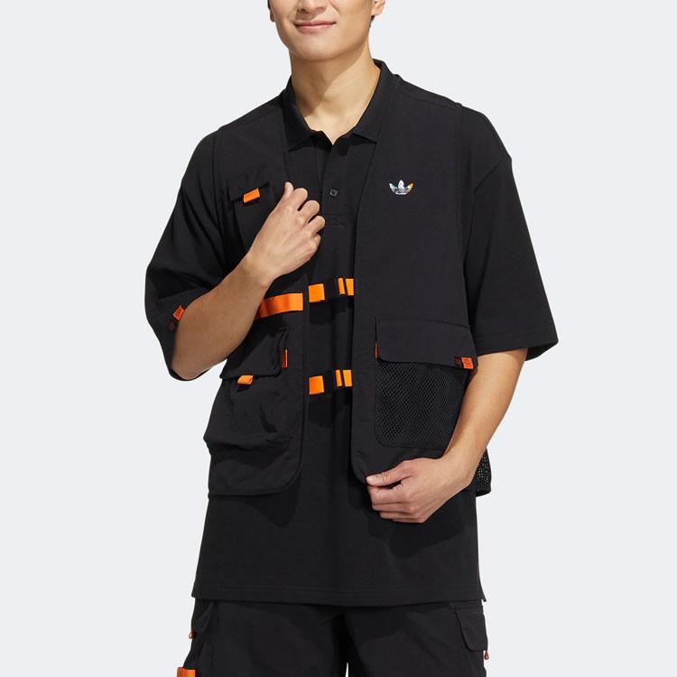 Adidas Originals Trefoil Kt Vest Multi-Pocket Breathable Utility Vest Men Vest Black HR6441
