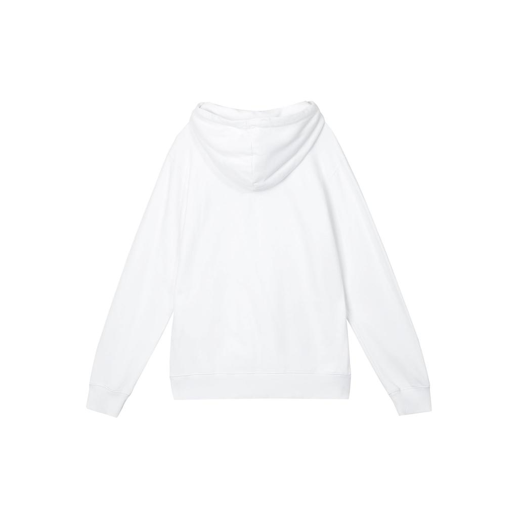 Calvin Klein Letter Embroidered Cotton Hoodie Unisex Hoodies White ZM02079-YAF