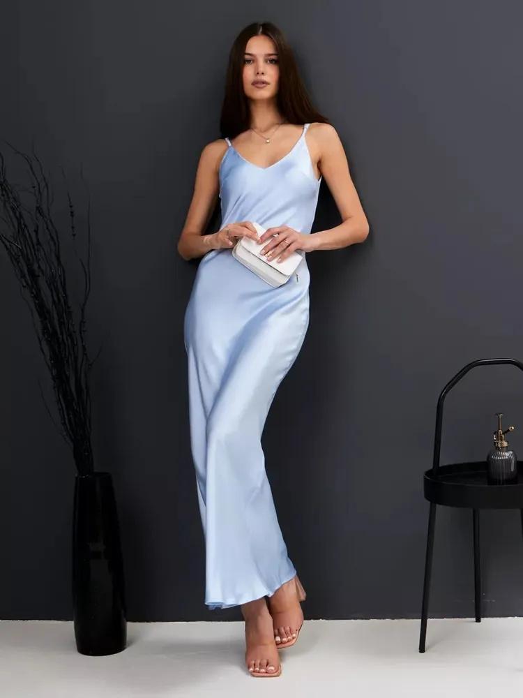Sexy Backless Satin  Dress