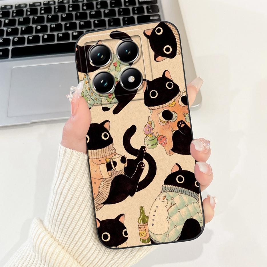 For Xiaomi 14T Pro Case Cute Dog Cartoon Cover Soft TPU Full Cameras Protection Shell For Xiaomi Mi 14T Pro Mi14T 5G Phone Cases
