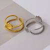 Round Oval Square Heart Blank Settings DIY Rhinestone Drip Oil Silver/Gold Color Stainless Steel Rings For Women Men Accessories