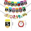 Back-to-School Pennant Banner  Pencil-Themed Letter Flags for Classroom and Party Decorations