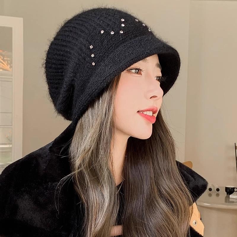 Autumn and winter hats men's and women's fashion bag head stacking hat warm confinement hat single-layer pullover hat knitted wool