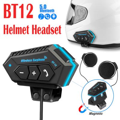 BT12 Zestaw słuchawkowy Bluetooth do kasku motocyklowego: Wodoodporny, rozmowy bez użycia rąk