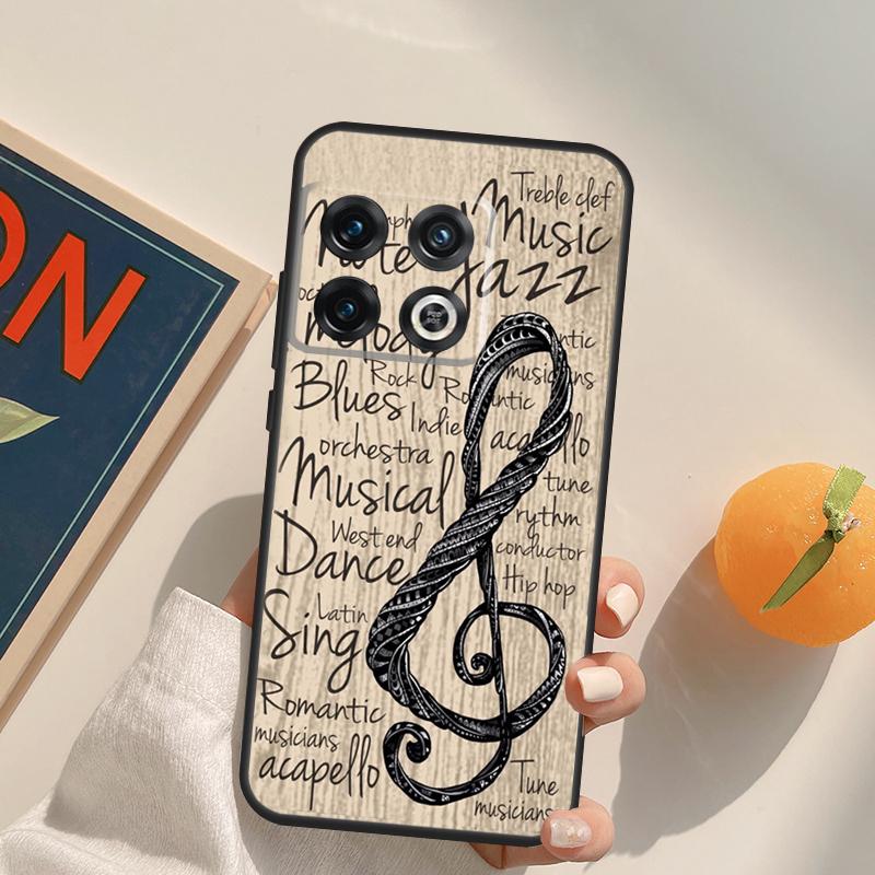 Music Note Musical Treble Clef Case For OnePlus 13T 10T 10R 12R 13R 15 13 12 11 10 9 Pro Nord CE 5 2 3 4 Lite N20 N30 Cover