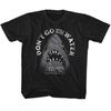 Kids Jaws Text Arch Movie Shirt