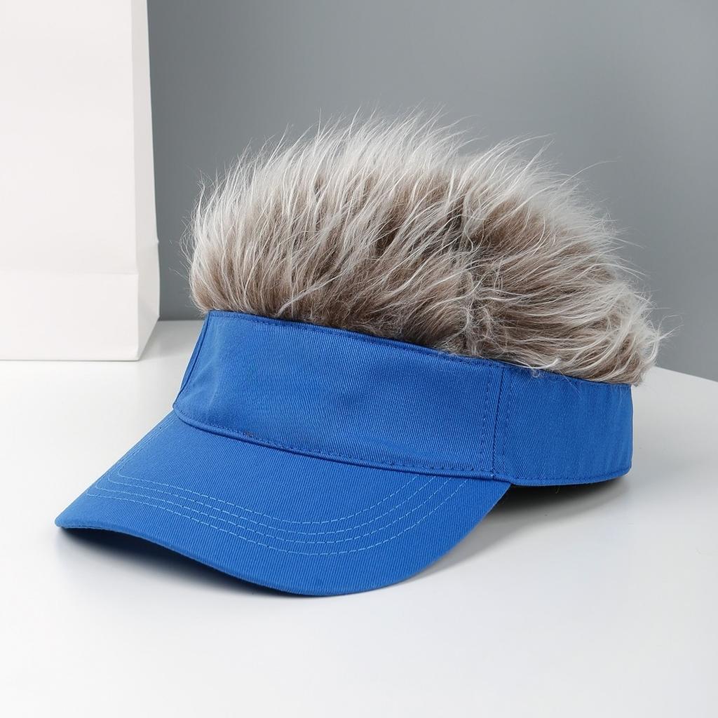 1Pc Korean Fashion Wig Hat Outdoor Men's Baseball Hat