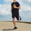 Adidas Metallic Logo Print Sports Short Sleeve T-Shirt Men Tops Black GV2913
