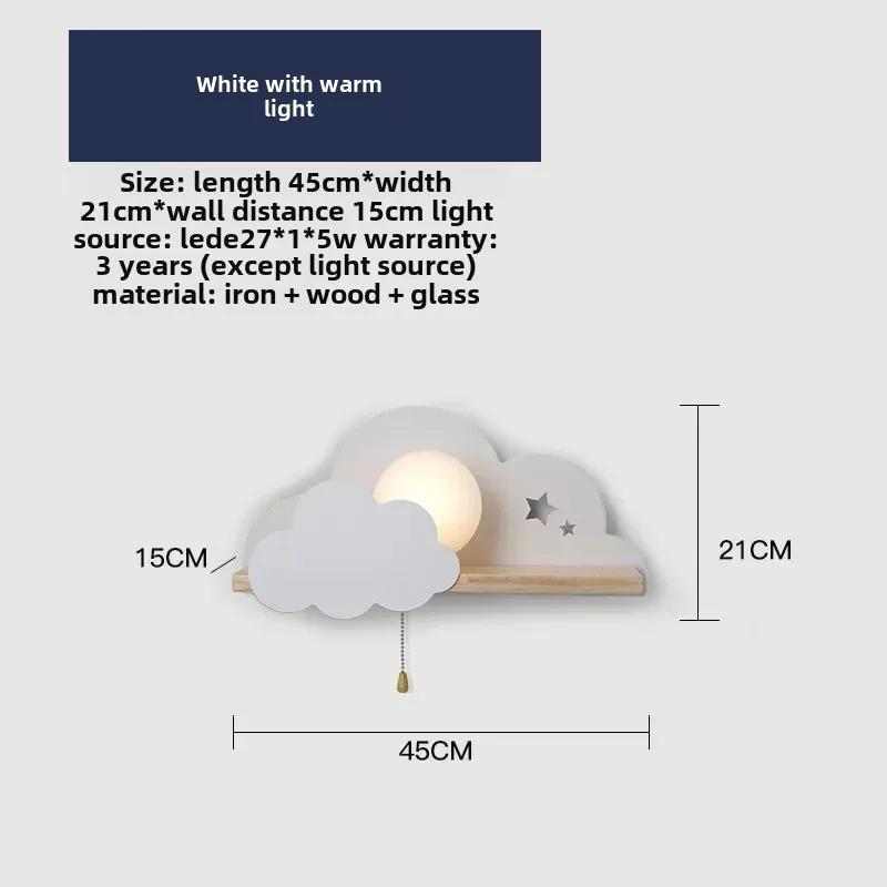 Nordic Macaron LED Glass Wall Lamps Beside Bedroom Light Fixtures Modern Children Room Cloud Wall Lamp Stairs Wall Light Sconces