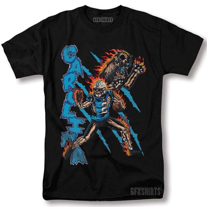 Carolina Panthers Shirt Skeleton Vintage Style Graphic Design T-Shirt Unisex T-Shirt XXXXL