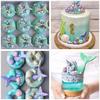 Mermaid Theme Cake Fondant Mold 3pcs Mermaid Tail Under the Sea Silicone Baking Mold forChocolate Candy Cake Decoration
