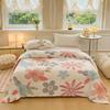 1 Stück Gemütliche Gesteppte Decke mit Blumenmuster - Leicht, Luxuriöser Stil, Ganzjahres-Flanell mit Lebhaften Pinken, Blauen und Lilafarbenen Blumen, Perfekt für das Schlafzimmer