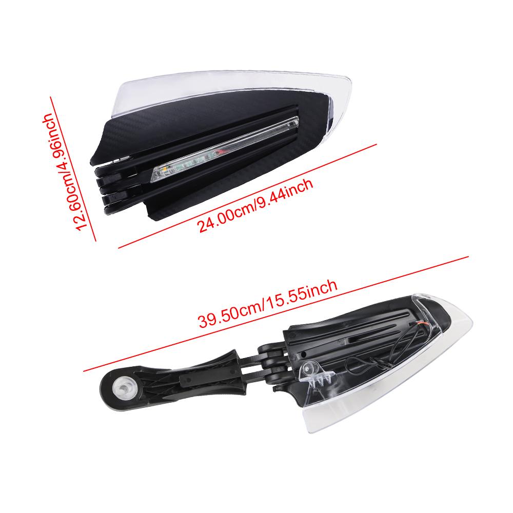 Motorcycle Hand Guards Universal Motorcycle LED Hand Guard Shield 22mm 7/8 Windproof 1 Pair with Turn Signal Light