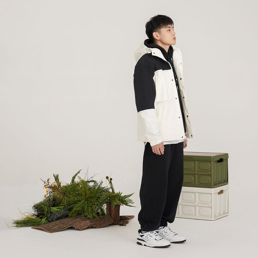New Balance Jackets Men's White Hooded Moderate Other AMJ31304-CIC