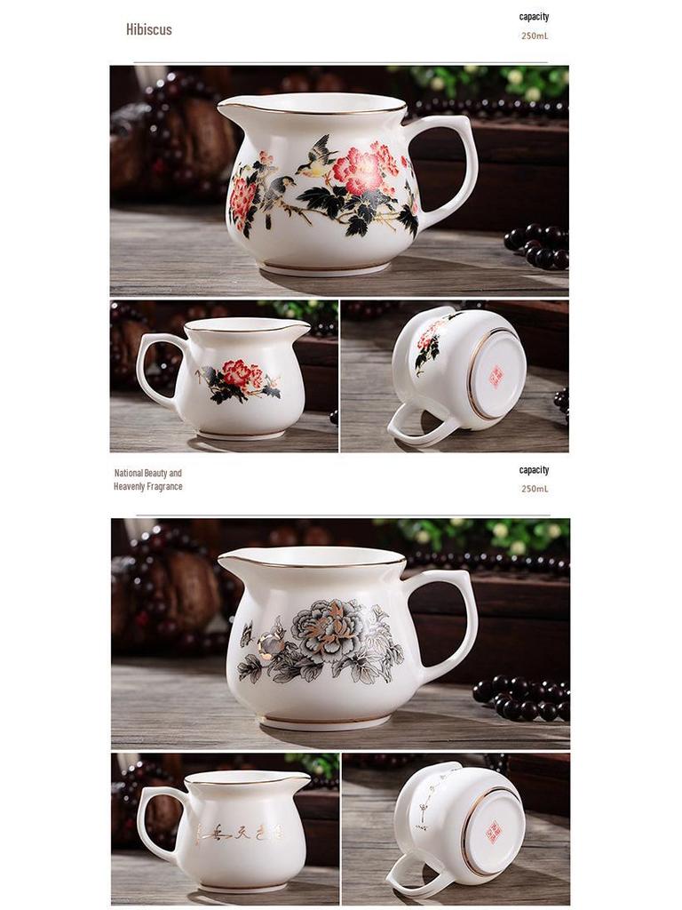 Tea Sea Blue & White Porcelain Gong Dao Bei: 250ml Spare Parts Milk Jug & Tea Separator Cold Pot.